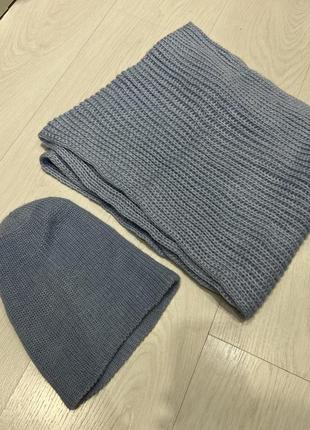 Вязаный набор шарф и шапка