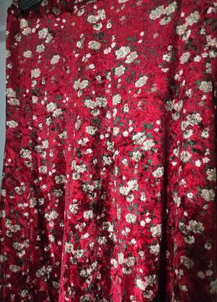 Винтажная длинная юбка в цветочек y2k goblincore3 фото