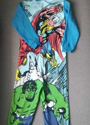 Флисовая пижама ромпер с героями marvel3 фото
