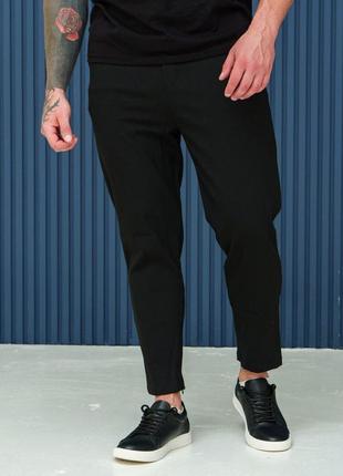 Чоловічі брюки бавовняні чорні3 фото