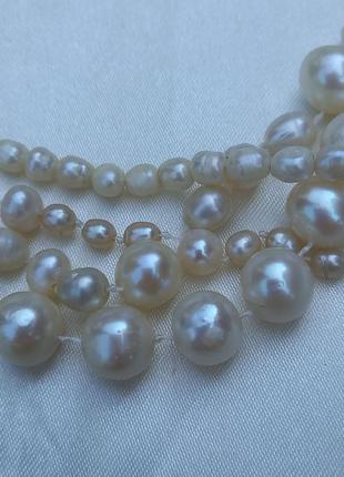 Ожерелье,серьги,натуральный жемчуг4 фото