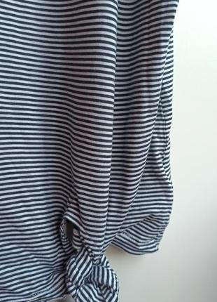 🖤▪️100% бавовна футболка бретонка з принтом ▪️🖤 бавовняна базовая хакі темно зелений білий у смужку з принтом морський принт малюнок смужка4 фото