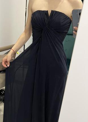Длинное шифоновое платье