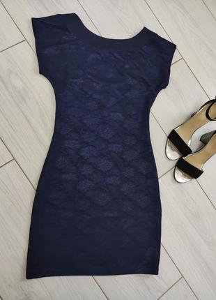 Гарне плаття міні темно синього кольору s,xs.