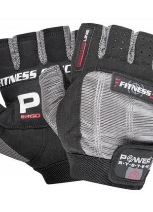Рукавички для фітнесу та важкої атлетики power system ps-2300 fitness grey/black xs