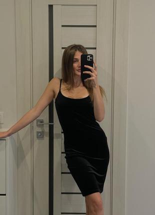 Бархатное черное платье gepur1 фото