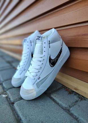 Nike blazer mid 1977 white3 фото