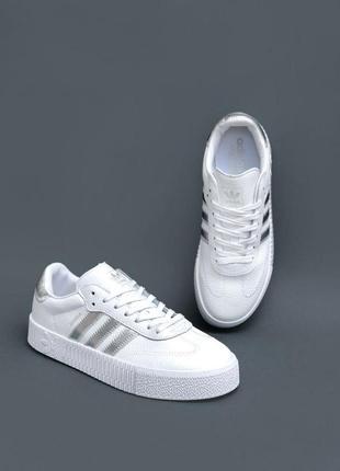 Кросівки жіночі adidas sambarose white silver2 фото