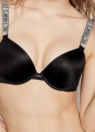 Бюстгалтер victoria’s secret’s shine strap push up bra черный