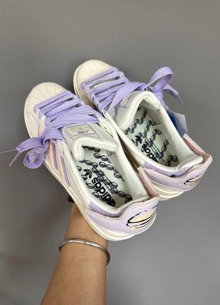 Женские кроссовки adidas superstar bonega « purple macaroon » #адидас6 фото