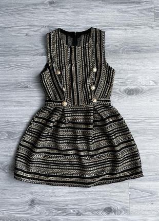 Новий твідовий сарафан в стилі chanel xs s ручна робота сукня4 фото