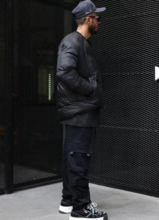 Бомбер куртка мужская черный турция / курточка ветровка вітровка чоловіча чорний4 фото