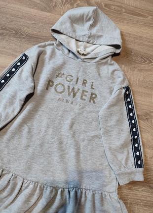 Удлиненное худи платье теплое 2