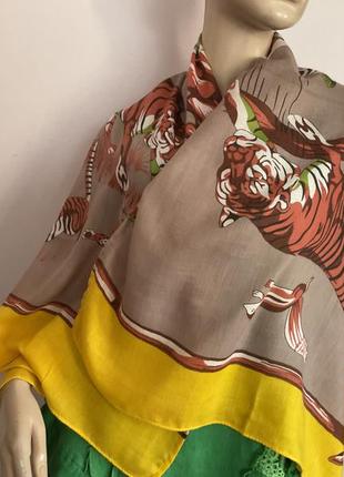 Вискозный шарф - принт- тигры2 фото