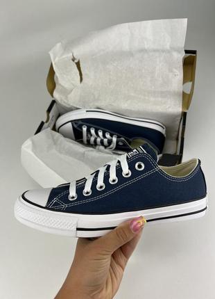 Кеди converse chuck taylor all star ox m9697c сині, оригінальні кеди конверс