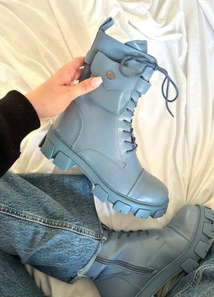 Черевики жіночі boyfriend boots blue