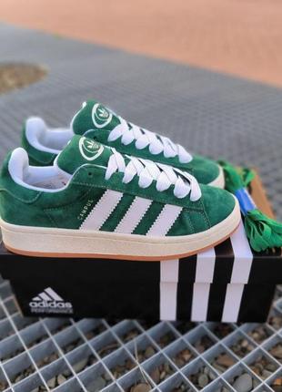 Женские кроссовки adidas campus green white 36-37-38-40