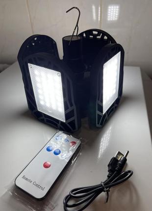 Лампа/ліхтар для кемпінгу на сонячній батареї з зарядкою від usb, ліхтар для аварійного освітлення4 фото