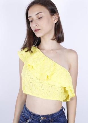 Топ кроп, з воланом zara