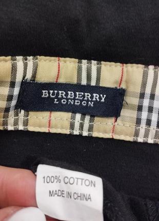 Футболка тенниска burberry черная клетка воротник4 фото