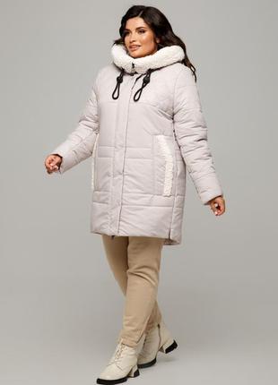 Куртка женская зимняя с капюшоном размеры: 50-602 фото