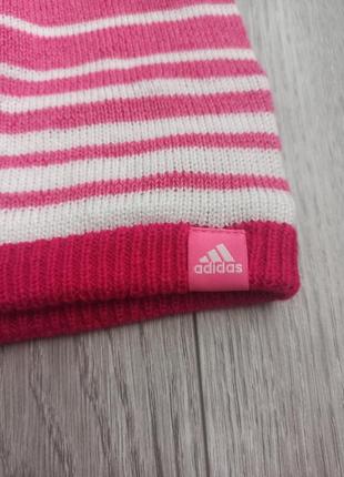 Шапка adidas на девочку с флисовой подкладкой вокруг ушей6 фото