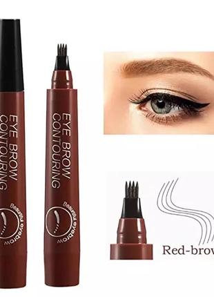 Водостойкий карандаш для бровей жидкий тонкий подводка маркер лайнер микроблейлинг...
