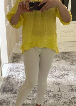 Продам стрейчивые белые джинсы  denim, размер s