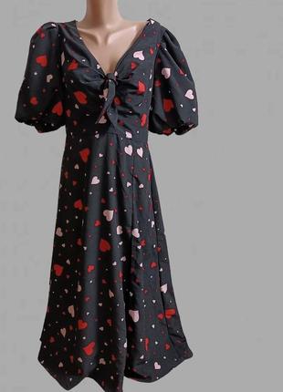 New look платье макси в сердечки eur 42 ( 10-14)2 фото