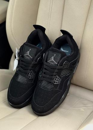 Кросівки nike air jordan 4 retro black cat1 фото