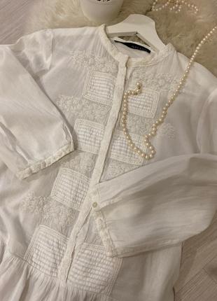 Блуза нарядная белая3 фото