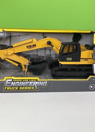 Игрушка трактор экскаватор свет, звук спецтехника rj3383, 33 х 13 х 11 см