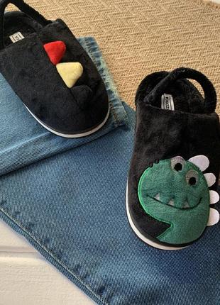 Тапочки капці кімнатні мʼякі дитячі діно