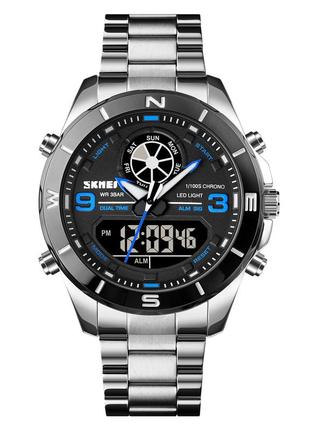 Спортивний чоловічий годинник skmei 1839bu blue водостійкий наручний кварцевий