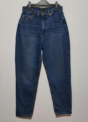 Высокий рост 100% котон мом джинс фирменные синие джинси момы высокая посадка7 фото