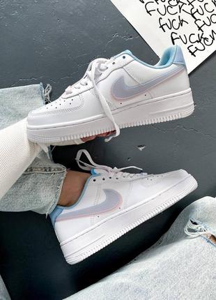 Кроссовки nike air force white/violet3 фото