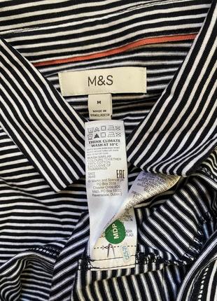 Новая футболка поло в полоску marks&amp;spencer хлопок трикотаж2 фото