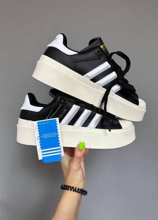 Adidas superstar bonega black / white2 фото