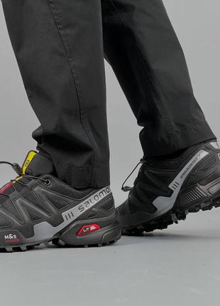 Мужские кроссовки salomon speedcross 3 black grey5 фото