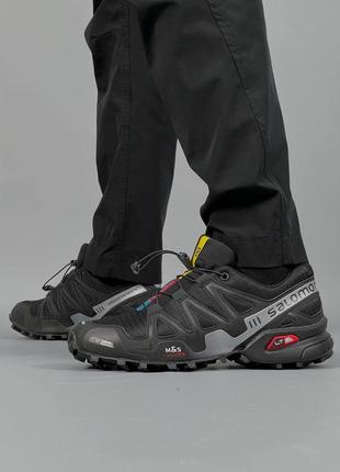 Мужские кроссовки salomon speedcross 3 black grey4 фото