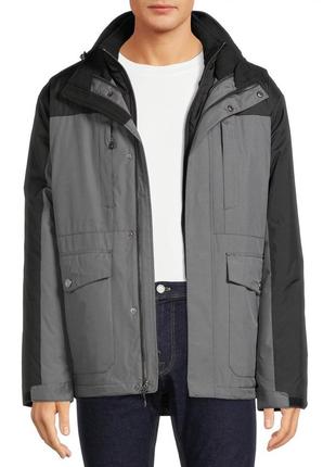 Чоловіча куртка swiss tech 3 in 1 великий розмір 4xl вологонепроникна дві куртки в одній