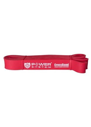 Еспандер-петля (гумка для фітнесу і кроссфіту) power system ps-4053 crossfit level 3 red (опір 15-40 кг)4 фото