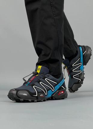 Чоловічі кросівки salomon speedcross 3 dark blue2 фото