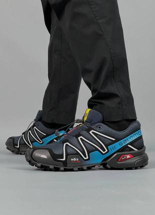 Чоловічі кросівки salomon speedcross 3 dark blue5 фото