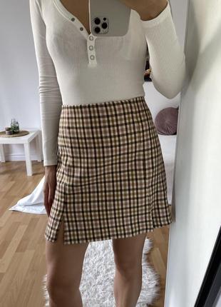 📎 юбка в клетку primark 🤎