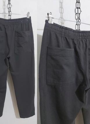 Котоновые брюки, джогеры кежуал, пояс на резинке uniqlo5 фото