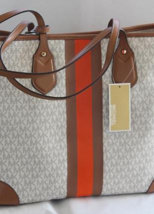 Сумка michael michael kors eva large tote clementine multi оригінал4 фото