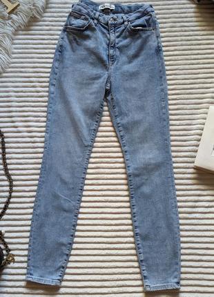 Яркие джинсы zara скинни с высокой посадкой3 фото