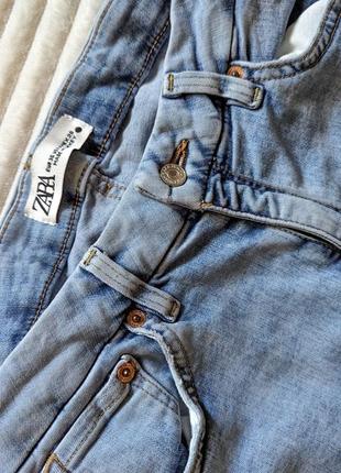 Яркие джинсы zara скинни с высокой посадкой5 фото