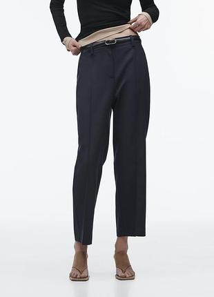 Брюки прямого кроя с клапанами zara